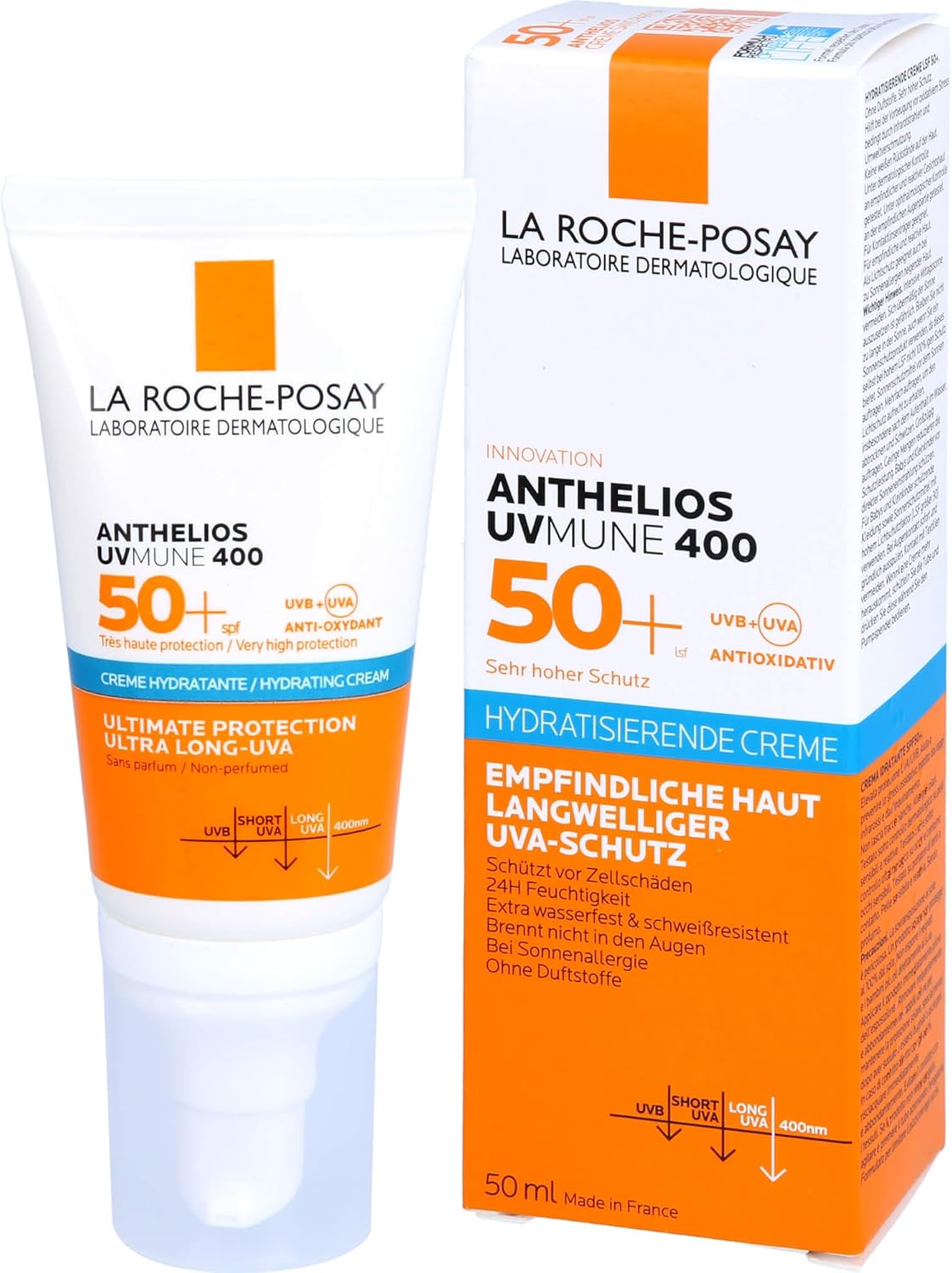 LA ROCHE-POSAY ANTHELIOS UVMUNE 400 50+spf Hydrating Sunscreen Cream 50ml