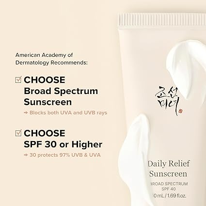 Beauty of Joseon Daily Relief Sunscreen – SPF 50+ PA++++ Soothing & Hydrating UV Protection (50 ml)