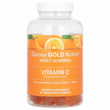 California GOLD Nutrition Adult Gummies Vitamin C Orange Naturally Flavored 90 Vegetarian Gummies
