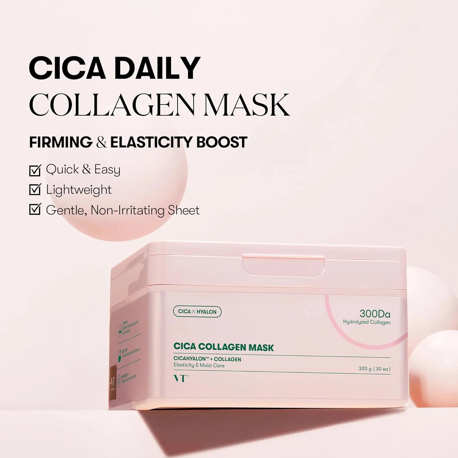 VT Cica Collagen Firming and Hydrating Face Mask - 30 pieces