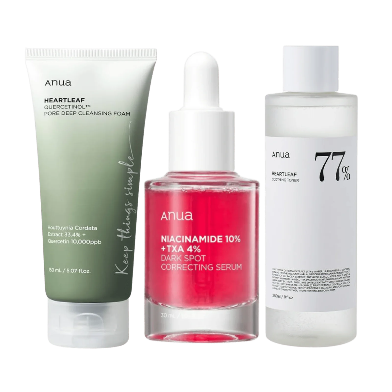 Anua Glow Kit – Complete Korean 3-Step Skincare Routine