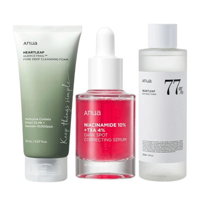 Anua Glow Kit – 3-Step Pore Care + Soothing Routine