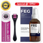 FEG Hair Growth Spray Plus Derma Roller, Suitable For Both Men and Wom