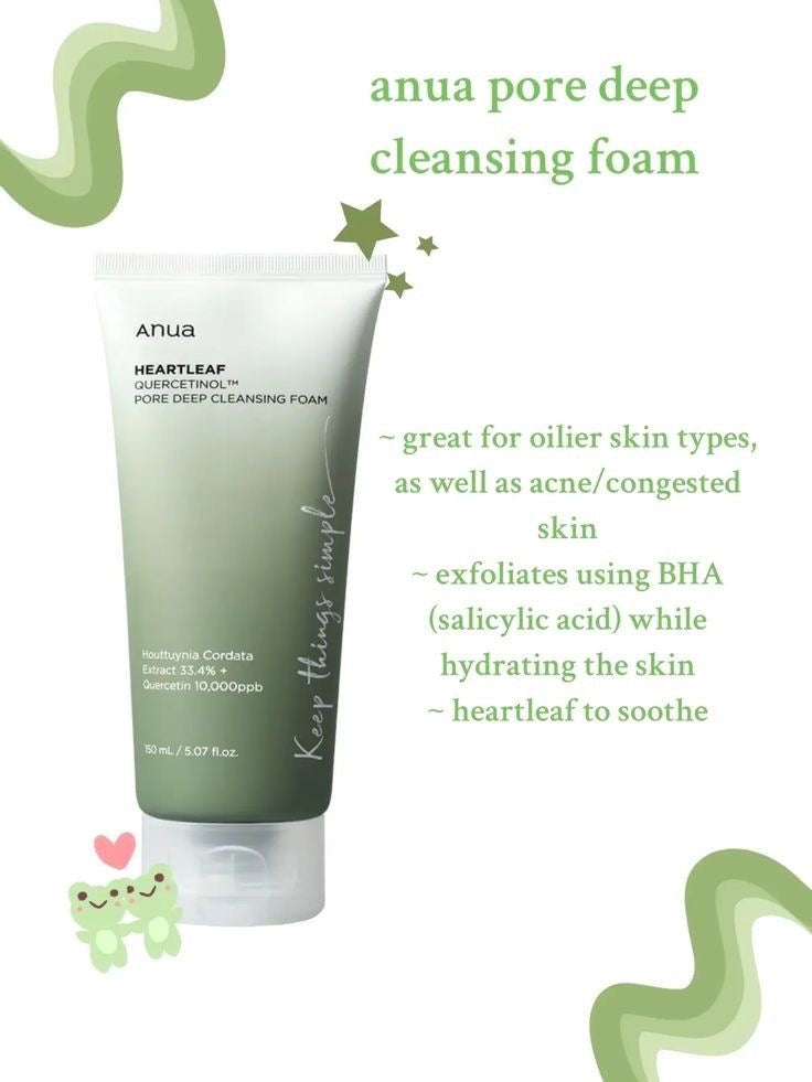 Anua Heartleaf Quercentinol Pore Deep Cleansing Foam 150 ml