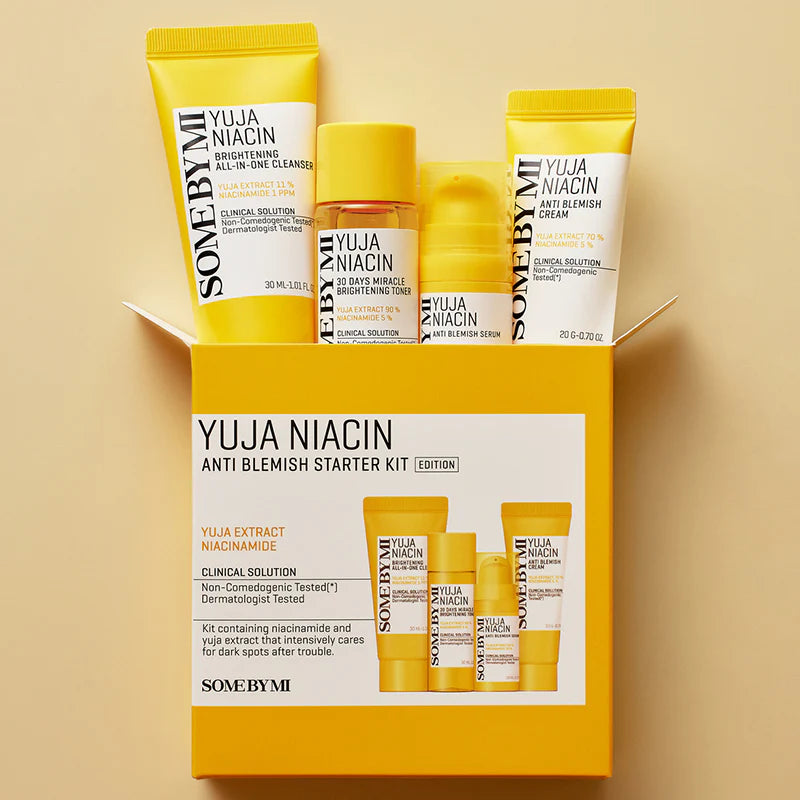 SOME BY MI, Yuja Niacin, Anti Blemish Starter Kit Edition, 4 Piece Kit