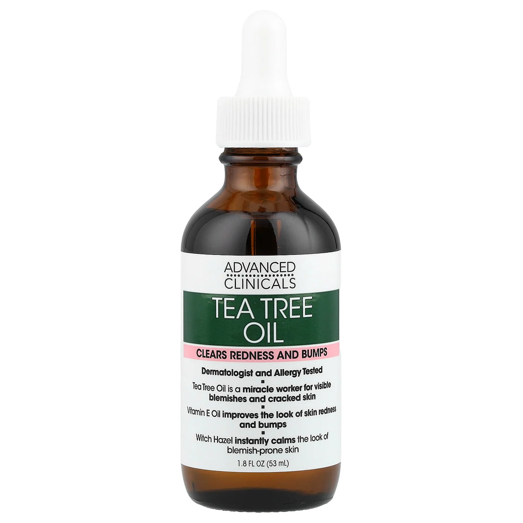 Advanced Clinicals Tea Tree Oil, Clears Redness and Bumps (53ml)