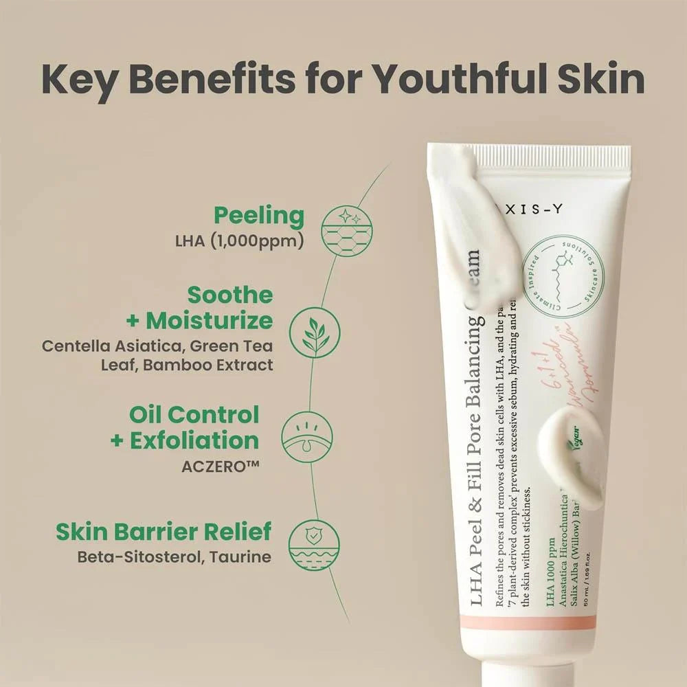 AXIS - Y - Pore Balancing Cream Exfoliating and Filling with Lipohydroxy Acid