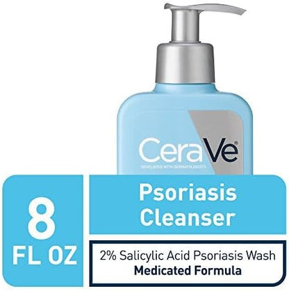 CeraVe Cleanser for Psoriasis Treatment | With Salicylic Acid for Dry Skin Itch Relief & Latic Acid for Exfoliation