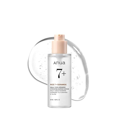ANUA RICE CERAMIDE 7 HYDRATING BARRIER SERUM, Brightening, Hydrating Serum for Face