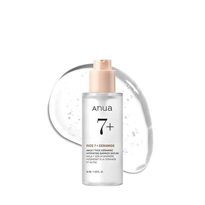 ANUA RICE CERAMIDE 7 HYDRATING BARRIER SERUM, Brightening, Hydrating Serum for Face