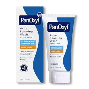 PanOxyl Acne Foaming Wash (for Face & Body) 10 % Benzoyl Peroxide Acne Treatment Wash Maximum Strength