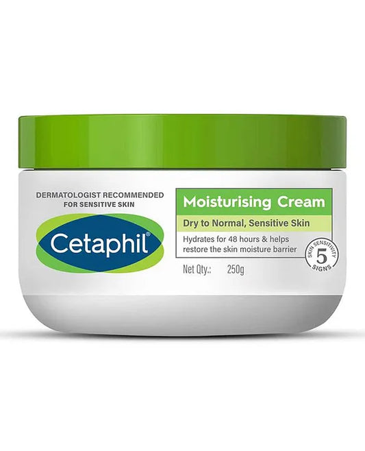 Cetaphil Moisturizing Cream for Sensitive Skin, 48-Hour Hydration, Fragrance-Free, 250g