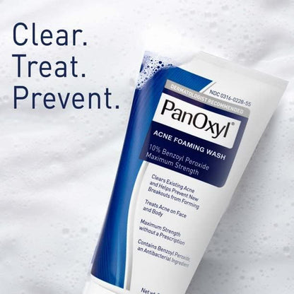 PanOxyl Acne Foaming Wash Benzoyl Peroxide 10%. 156g