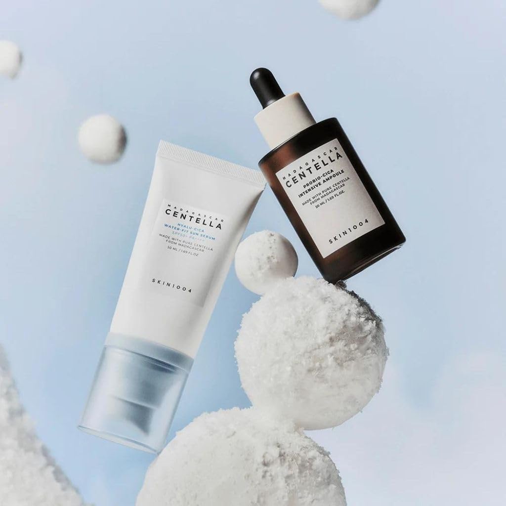 SKIN1004 Madagascar Centella Glow 1004 Duo (Probio-Cica Intensive Ampoule + Hyalu-Cica Water-Fit Sun Serum SPF50+ PA++++)