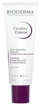 Bioderma Cicabio Face Body Cream, Soothing and Renewing Cream, Hydrates, Restores and Soothes the Skin, for Dry Skin Irritations, 1.35 Fl Oz (Pack of 1)