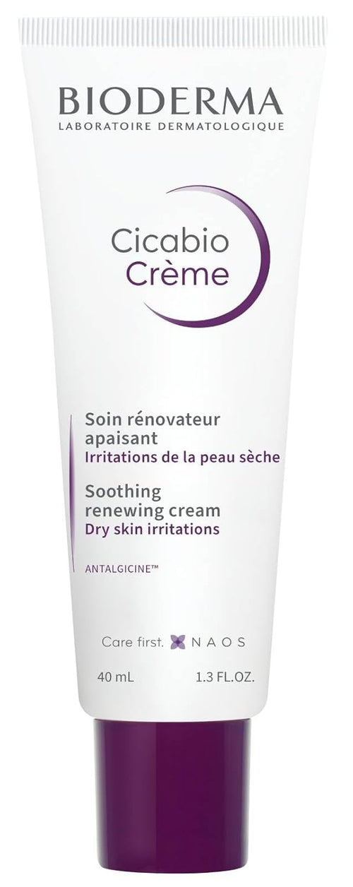 Bioderma Cicabio Face Body Cream, Soothing and Renewing Cream, Hydrates, Restores and Soothes the Skin, for Dry Skin Irritations, 1.35 Fl Oz (Pack of 1)