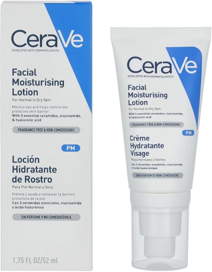 CeraVe Facial Moisturising Lotion (PM) For Normal to Dry Skin 52ml