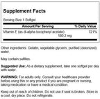 Swanson Antioxidant Vitamin E Supplement, 400 IU Softgels, Pack of 60
