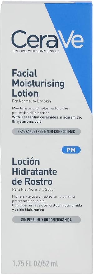 CeraVe Facial Moisturising Lotion (PM) For Normal to Dry Skin 52ml