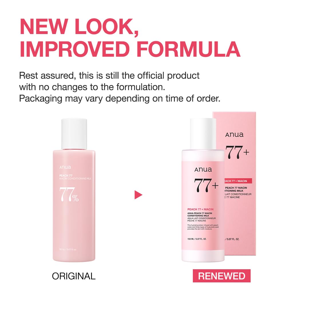 ANUA Peach Niacin Conditioning Lotion, Face Moisturizer with Vitamin B12, 150ml