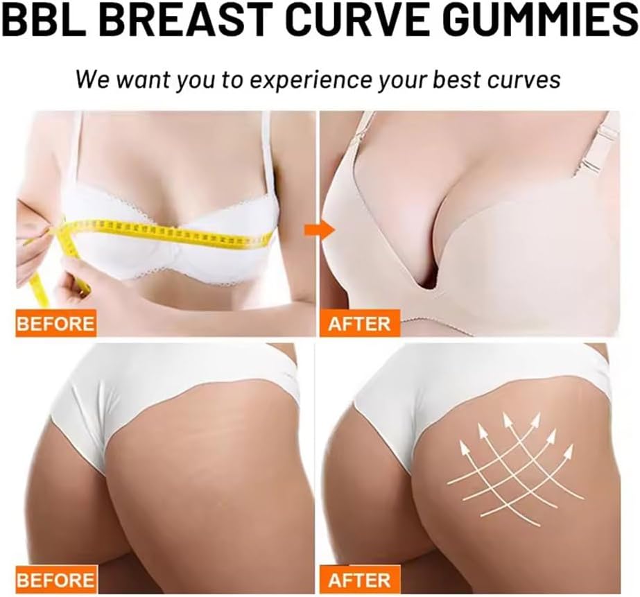 Wins Town BBL Breast Curve Gummies (Dietary Supplement) 60 Vegan Gummies