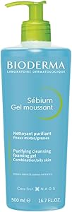 Bioderma Sebium Purifying Cleansing Foaming Gel (Combinatino/ Oily Skin). 500ML