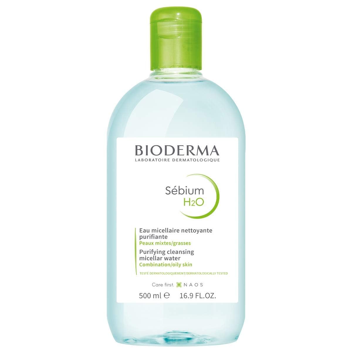 Bioderma - Sébium H2O - Micellar Water - Facial Cleanser and Makeup Remover - Face Cleanser for Combination to Oily Skin 500 ML