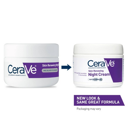 CeraVe Skin Renewing Night Cream – 30 g | With Peptides, Niacinamide & Ceramides