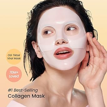 BIODANCE Bio-Collagen Real Deep Mask, Hydrating Overnight Hydrogel Mask, Pore Minimizing, Elasticity Improvement, 34g x4ea Audible Logo