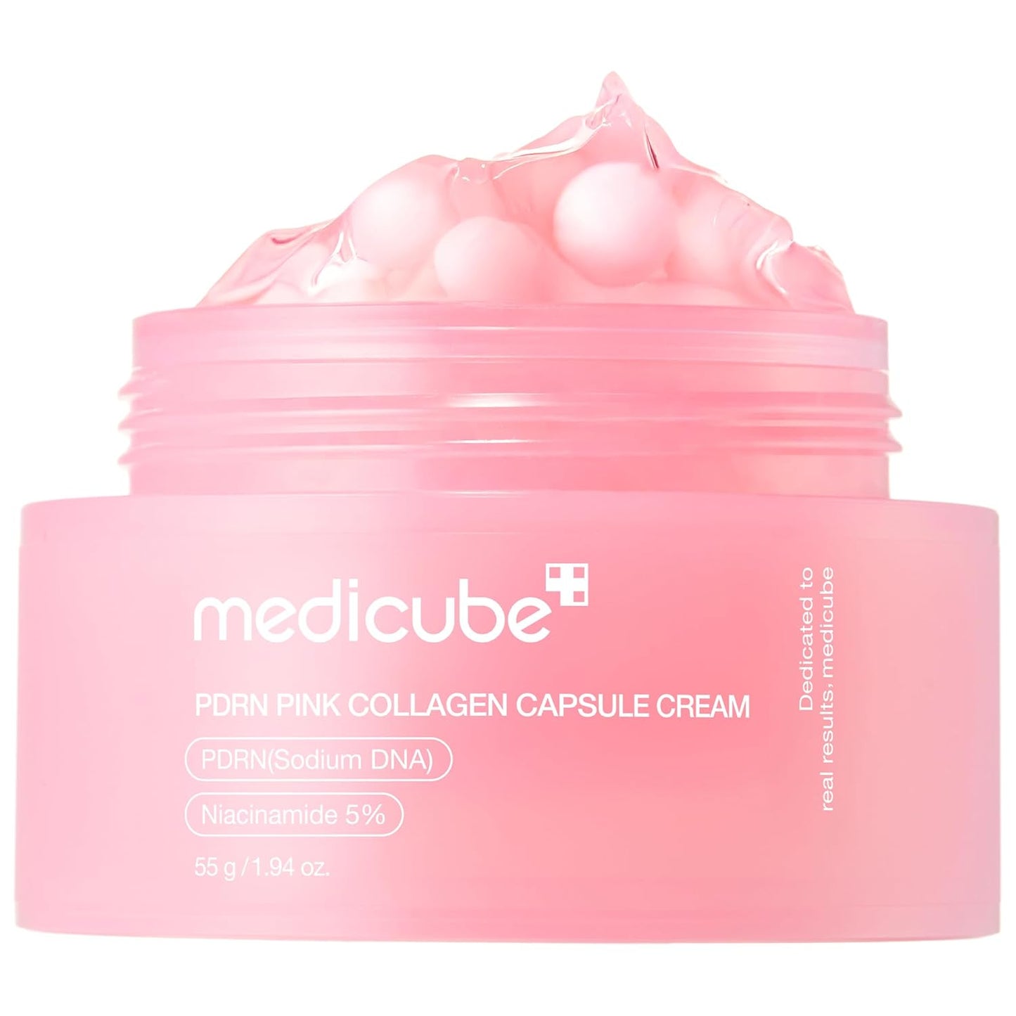 Medicube Salmon DNA PDRN Pink Collagen Capsule Cream – Lightweight Face Moisturizer with Niacinamide for Hydration, Glow & Uneven Skin Tone (1.94 oz)
