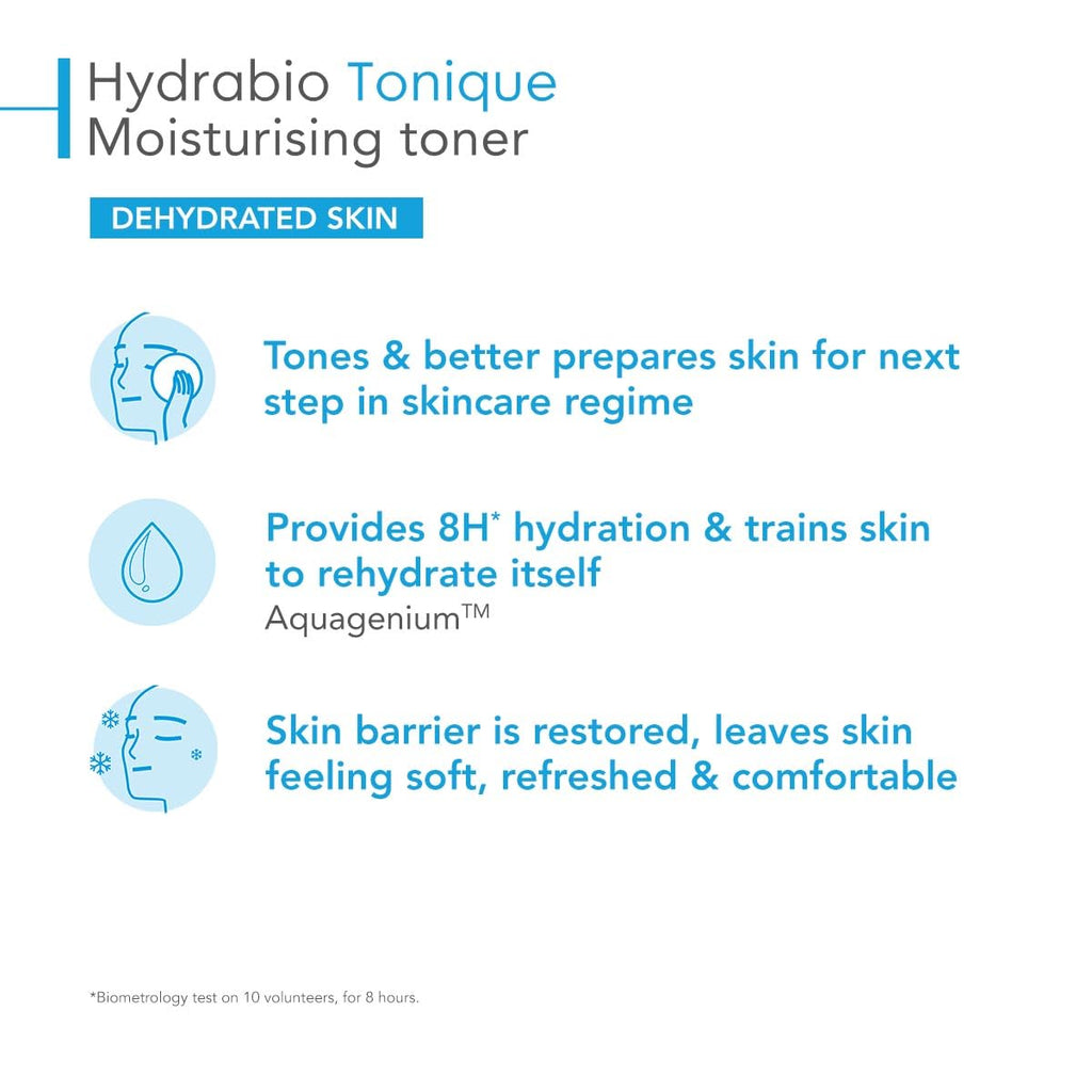 Bioderma Hydrabio Moisturizing Toner, Hydrating Face Toner for Sensitive Dry Skin, 8.45 Fl Oz