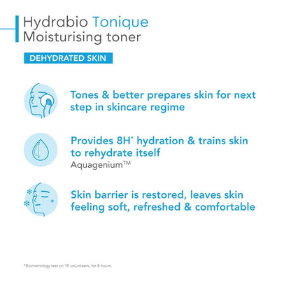 Bioderma Hydrabio Moisturizing Toner, Hydrating Face Toner for Sensitive Dry Skin, 8.45 Fl Oz