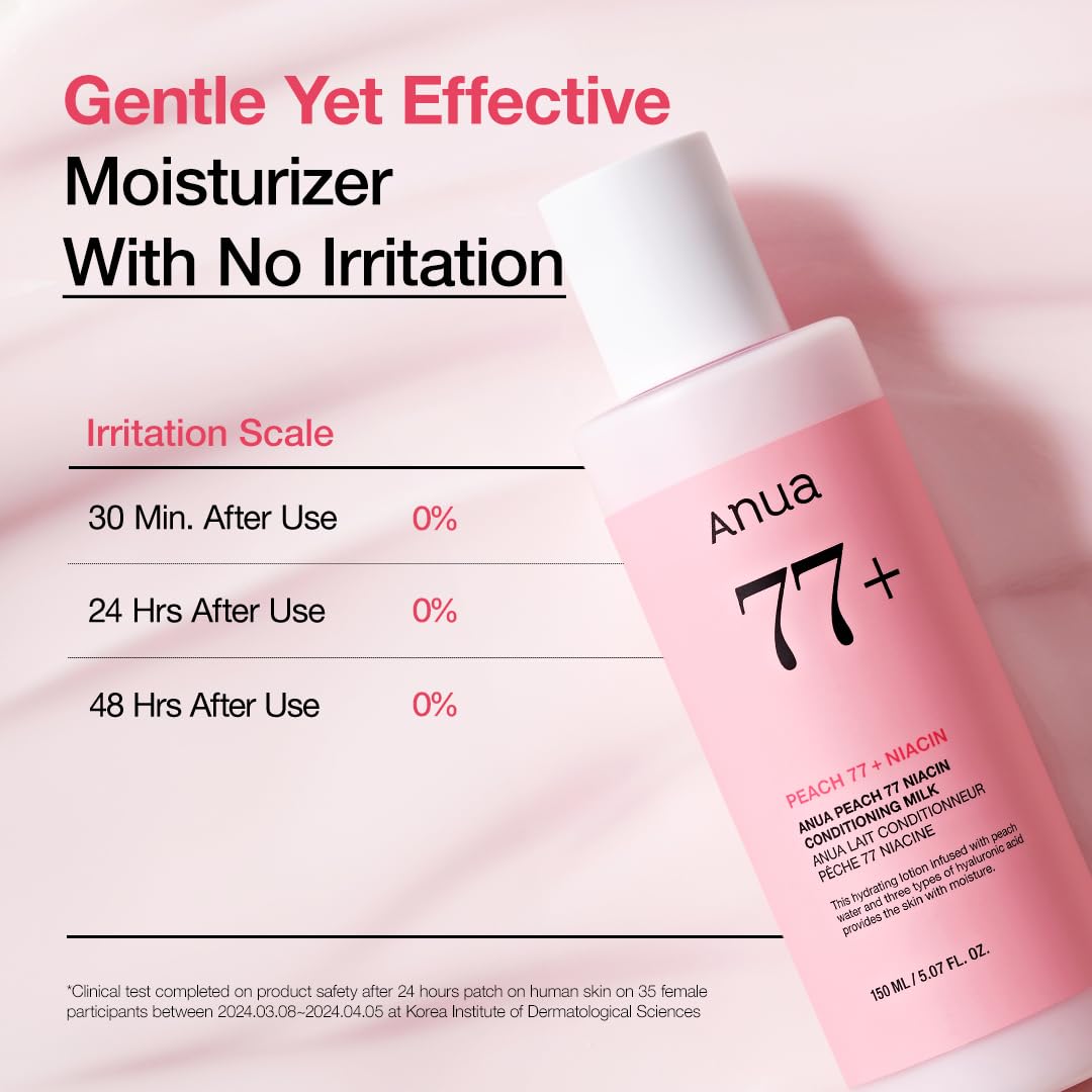 ANUA Peach Niacin Conditioning Lotion, Face Moisturizer with Vitamin B12, 150ml