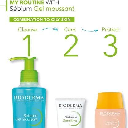 Bioderma Sebium Purifying Cleansing Foaming Gel (Combinatino/ Oily Skin). 500ML