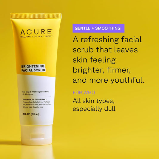 Acure Brightening Facial Scrub - 4 Fl Oz
