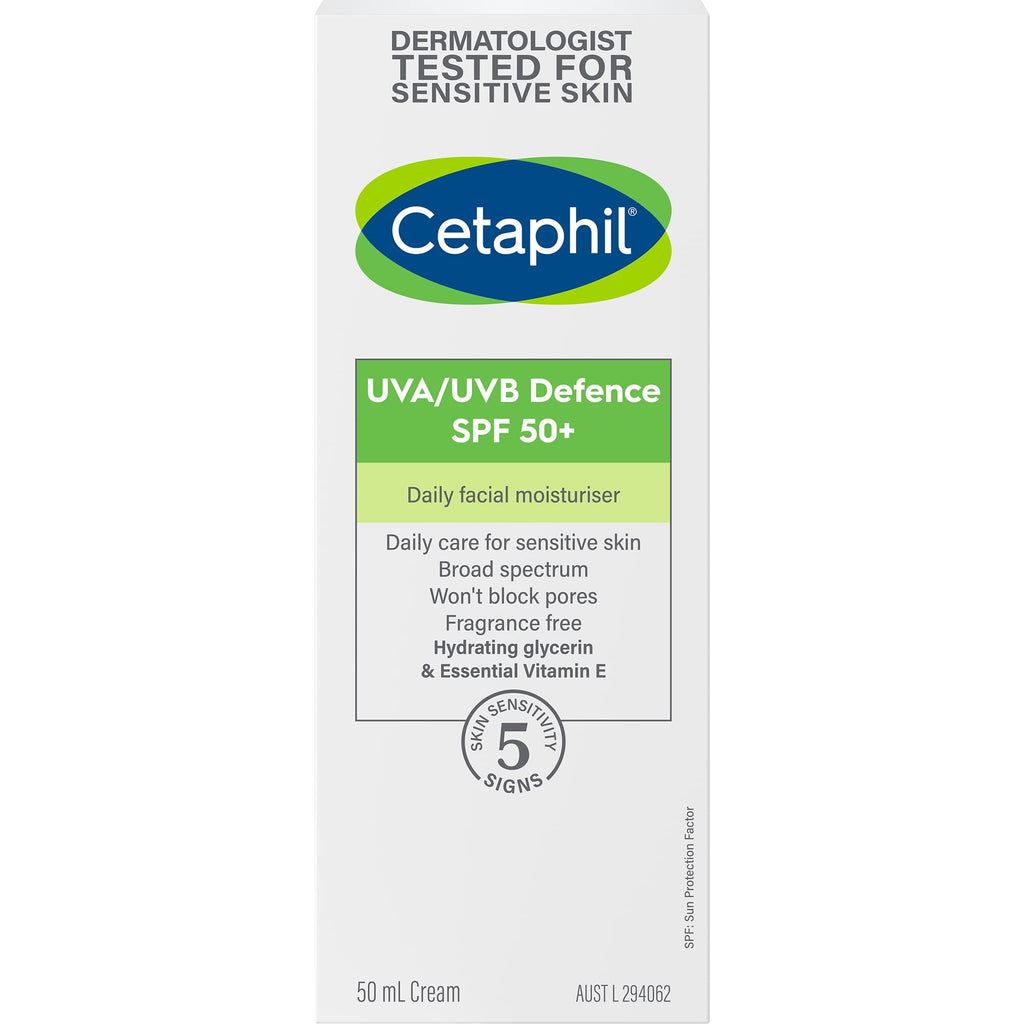 Cetaphil UVA/UVB Defense SPF 50+ for Face & Body - 50ml