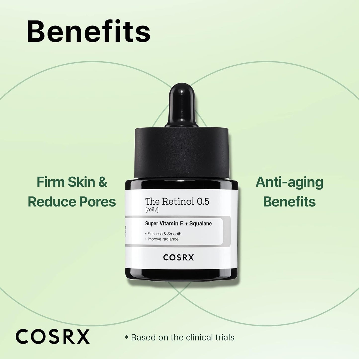 COSRX The Retinol 0.5 [Oil] Super Vitamin E + Squalane. 20ml