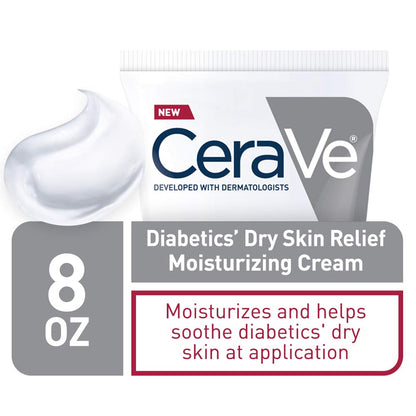 CeraVe Diabetics’ Dry Skin Relief Moisturizing Cream – 236ml | 48HR Hydration