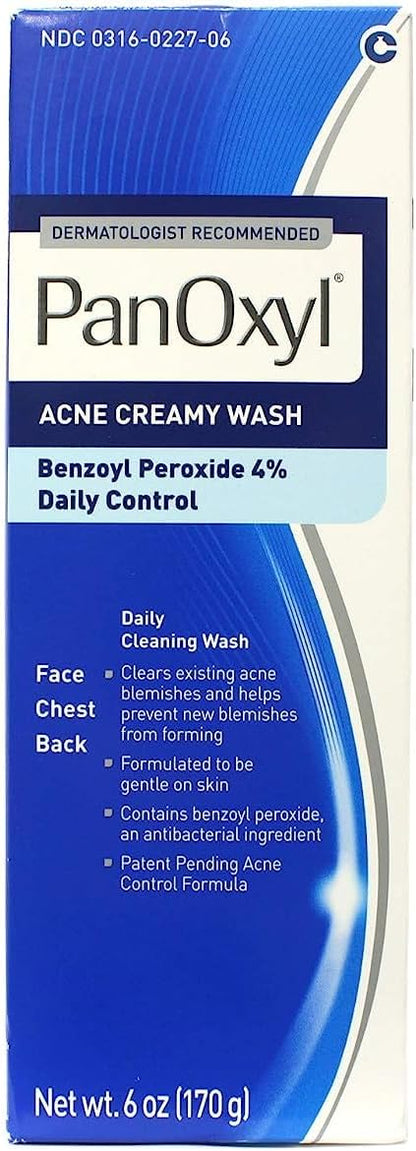 PanOxyl Acne Creamy Wash Benzoyl Peroxide 4% (Daily Control)