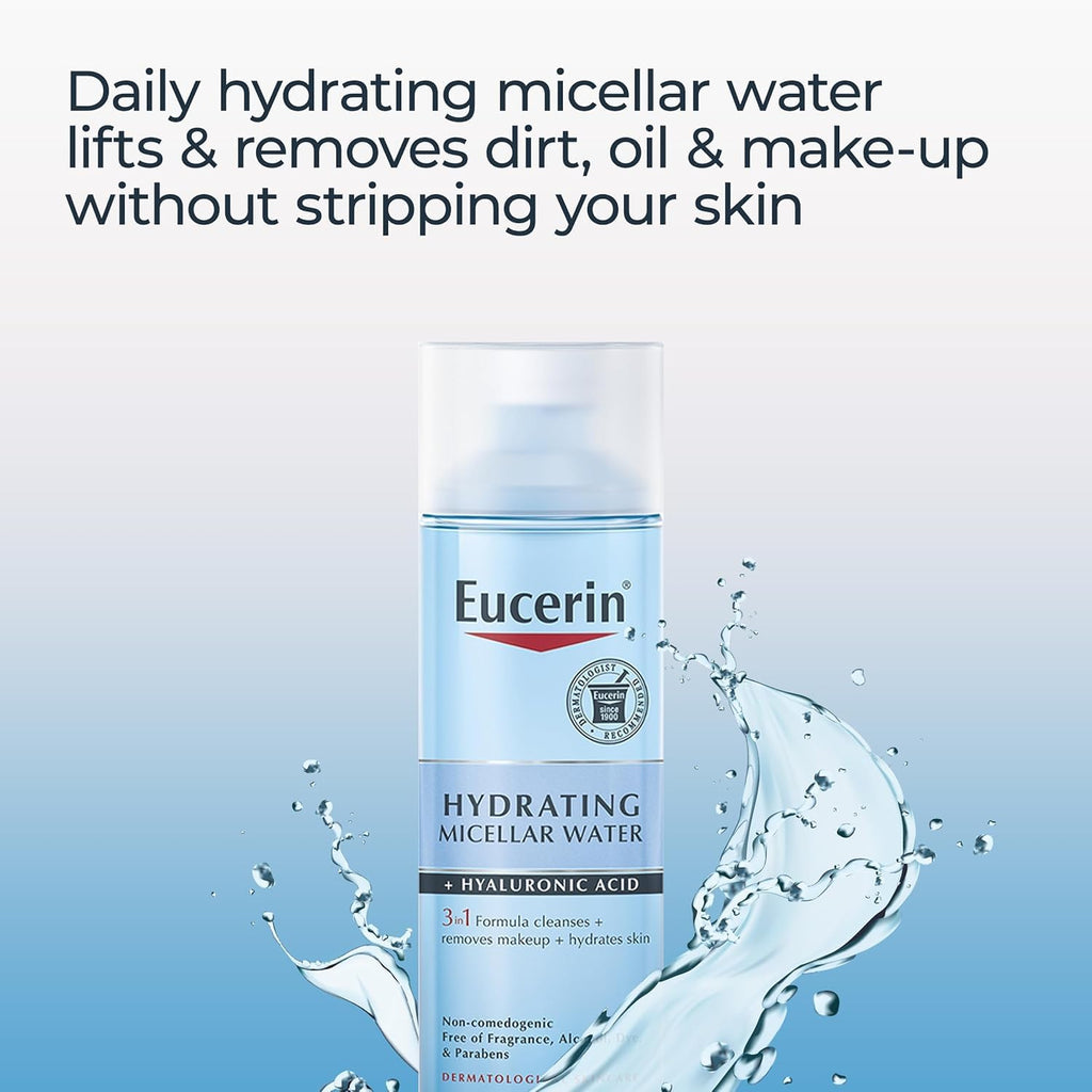 Eucerin Hydrating 3-in-1 Micellar Water, Formulated with Hyaluronic Acid