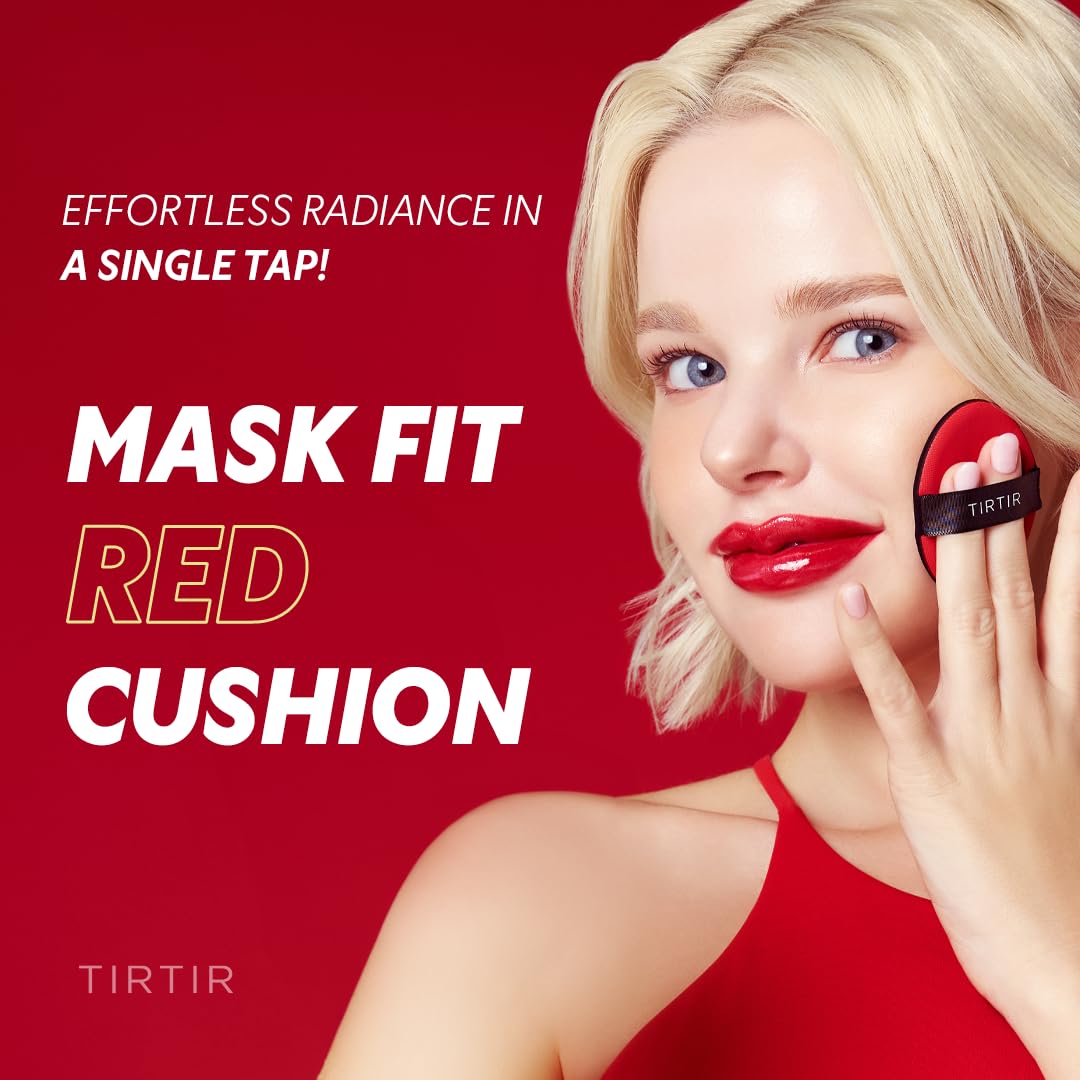 TIRTIR Mask Fit Red Cushion Foundation – Full Coverage, Weightless, Satin Glow Finish