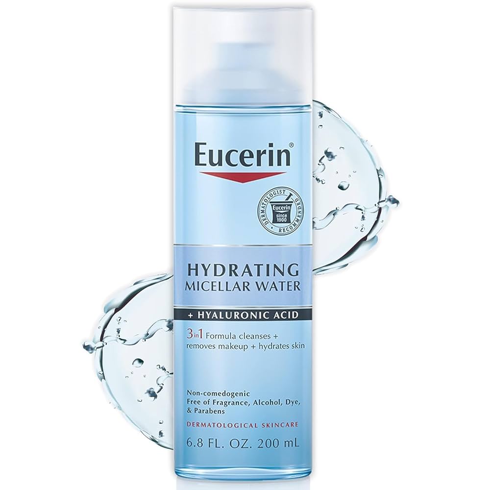 Eucerin Hydrating 3-in-1 Micellar Water, Formulated with Hyaluronic Acid,