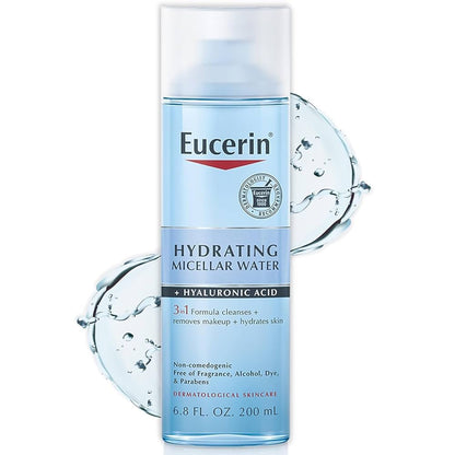Eucerin Hydrating 3-in-1 Micellar Water, Formulated with Hyaluronic Acid,