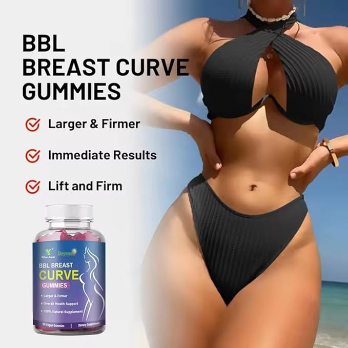 Wins Town BBL Breast Curve Gummies (Dietary Supplement) 60 Vegan Gummies