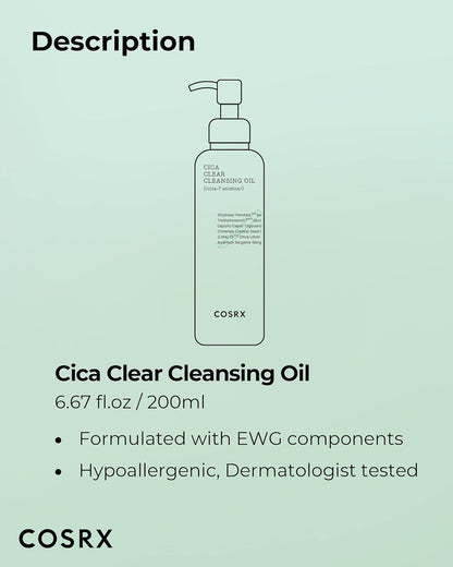 COSRX Cica Clear Cleansing Oil. 200l