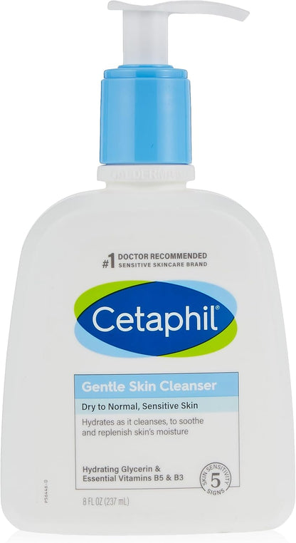 Cetaphil Gentle Facial Cleanser Dry to Normal, Sensitive Skin 237ml