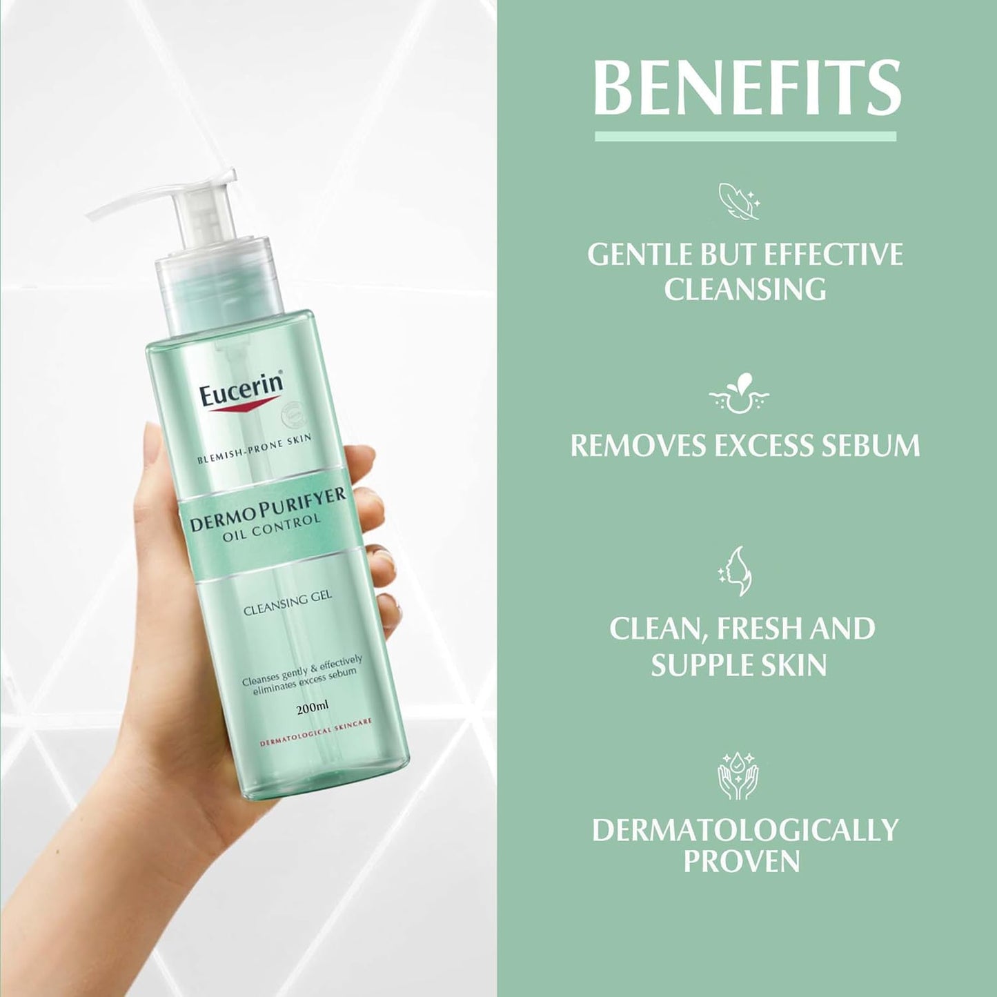Eucerin DermoPurifyer Oil Control Face Cleansing Gel 200ml