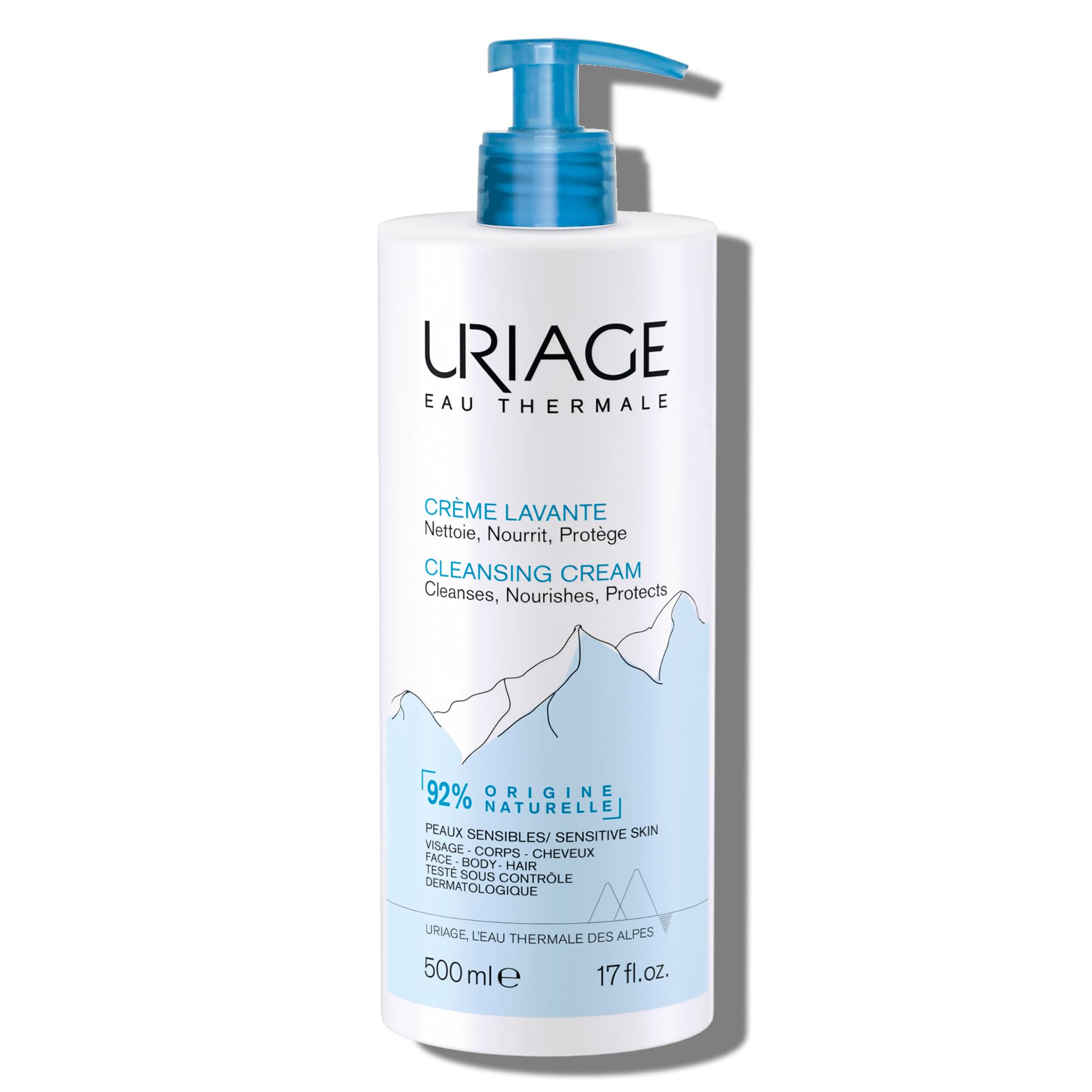 Uriage Cleansing Cream 500ml - Moisturising Body Wash with Shea Butter - 2 in 1 Cleansing & Care