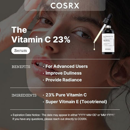 COSRX The Vitamin C 23 [Serum] Super Vitamin E + Hyaluronic Acid. 20g