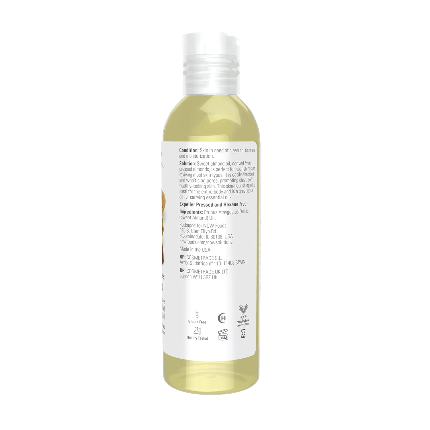 NOW Foods Solutions, Sweet Almond Oil.